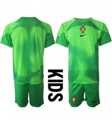 Lacne Dětský Futbalové dres Portugalsko Brankarsky  MS 2022 Krátky Rukáv - Domáci (+ trenírky)
